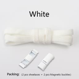 New Magnetic Lock Buckle Shoelace Small White Sneakers Shoes Lace Children Adult Elastic Shoelaces Free Tie Artifact Accessories