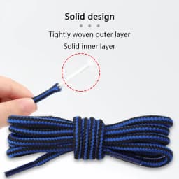 New Round Shoelaces Striped Double Color Shoe Laces Outdoor Hiking Leisure Boots Shoes Lace Sneakers Casual Shoelace Accessories