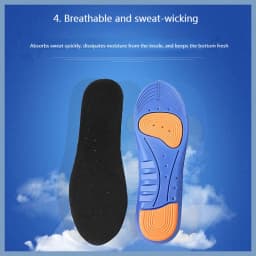 NEW Memory Foam Sport Comfortable Orthopedic Insoles for Feet Man Women Insole for Shoes Arch Support Shoe Sole Running Shoe Pad