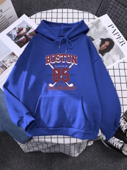 Boston 85 Players Championship Womens Sweatshirt Funny Fleece Pullover Autumn Warm Hoodies Simplicity Crewneck Hoodie For Female