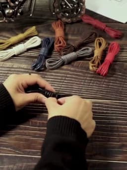 Waxed Shoeslaces for Women In Thick British Style Leather Shoes Boots Laces Round Black for Men Cotton Linen Fine Laces