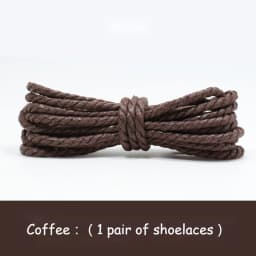 Waxed Shoeslaces for Women In Thick British Style Leather Shoes Boots Laces Round Black for Men Cotton Linen Fine Laces
