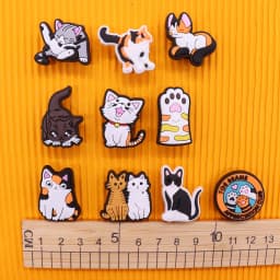 New Arrival 1Pcs PVC Dogs Cats Slippers Shoe Charms Accessories Kids Cute Designer Decoration DIY X-mas Present