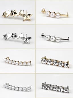 Sneakers Shoelaces Decoration Metal Shoelace Buckle Pearl Shoes Charm Accessories Shiny Rhinestones Women Shoe laces Decorative