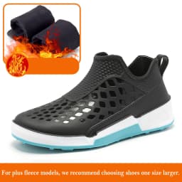 New Men's Outdoor Non-slip Hiking Shoes Shaxi Fishing Rain Boots Black Work Shoes Durable Waterproof Rubber Fishing Shoes
