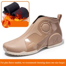 New Men's Outdoor Non-slip Hiking Shoes Shaxi Fishing Rain Boots Black Work Shoes Durable Waterproof Rubber Fishing Shoes