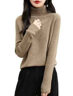 100% Merino Wool Turtleneck Women Sweater New Autumn Winter Warm Soft Jumper Women Knitted Pullover Femme Cashmere Sweater Knit