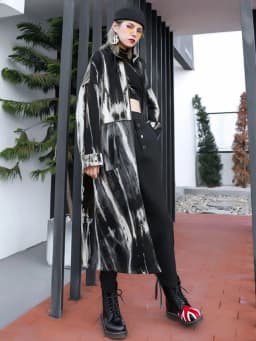 Amax luluE Autumn Korean Design Fashion Long Clothes Womens Loose Vintage Gothic Trench Coats Ladies Casual Punk Windbreakers