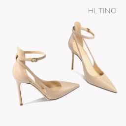 Naked Color Matte Women's Gladiator Sandals Summer Luxury Ankle Strap High Heels Shoes Pointed Toe Ladies Prom Party Shoes Women