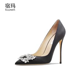 Woman Shoes New Luxury Pumps Pointed Toe Party High Heels White Wedding Shoes Rhinestone Elegant Women's Shoes Bridal Shoes Wome