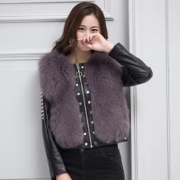 Fur Lover Real Fox Fur Winter Outfit For Women Fashion Sheep Leather Jacket With Genuine Fox Fur Luxury Coat