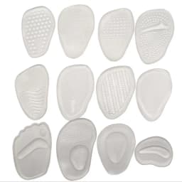 1Pair Women Silicone Gel Insoles for Shoes Forefoot Pad Insoles Inserts High Heel Insole for Shoe Inserts Pads Reduces Pain