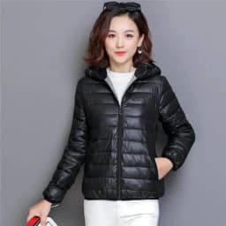 Glossy Winter Down Cotton Jacket 2026 Women Cotton-Padded Coat New Casual Ultra Light Hooded Parkas Short Warm Coat Female