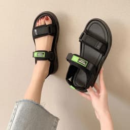 2023New Women's Sandals Fashion Thick Soled Non Slip Comfortable Outer Wear Seaside Sandalias for Summer Buckle Strap Beach