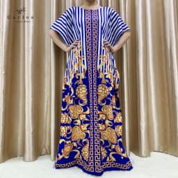 New Flower Sleeve African Dresses For Women Muslim Abaya Dubai Turkey Muslim Fashion Hijab Cotta Dress American Islam Clothing