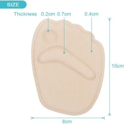 1 Pair Non-Slip Forefoot Pads Shoe Insoles Sole Cushion High Heels Foot Inserts Size Reducer Shoe Filler Comfort Pad