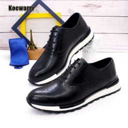 Casual Men's Leather Shoes Genuine Leather Comfortable Fashion Sneakers Handmade Sequin Casual Shoes Dating Banquet Men's Shoes