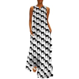 Horse Pack Dress Spring Cool Horses Love Street Style Bohemia Long Dresses Woman Pattern Vintage Maxi Dress 3XL 4XL 5XL