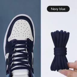 Half Round Shoelaces Basketball Shoes Men's and Women's Casual Sports Shoe Shoestrings Wear-Resistant White Black Shoe Laces