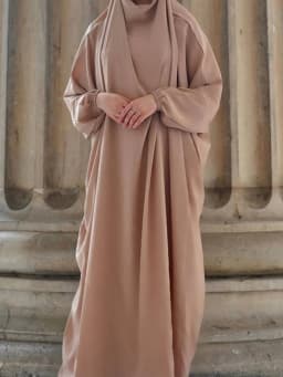 Hijabi Jilbab One-Piece Muslim Women Prayer Abaya Dress, Ramadan Eid Dubai Turkish Modest Islamic Clothing Hajj Overhead Abayas