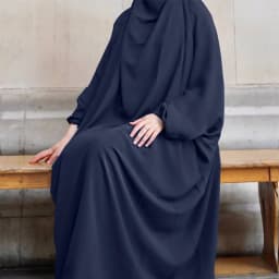 Hijabi Jilbab One-Piece Muslim Women Prayer Abaya Dress, Ramadan Eid Dubai Turkish Modest Islamic Clothing Hajj Overhead Abayas