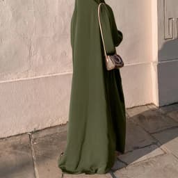 Hijabi Jilbab One-Piece Muslim Women Prayer Abaya Dress, Ramadan Eid Dubai Turkish Modest Islamic Clothing Hajj Overhead Abayas
