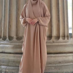 Hijabi Jilbab One-Piece Muslim Women Prayer Abaya Dress, Ramadan Eid Dubai Turkish Modest Islamic Clothing Hajj Overhead Abayas