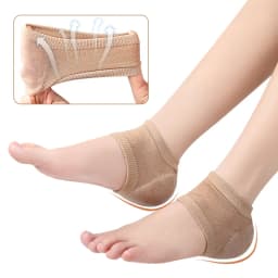 Gel Silicone Heel Protector Sleeve Cushion Heel Pads Support Feet Care Skin Repair Half-yard Socks for Foot Comfort