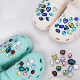 crystal set kit shoes charms diamond jewel colorful Accessories for clogs shoe Decorations DIY party child gifts