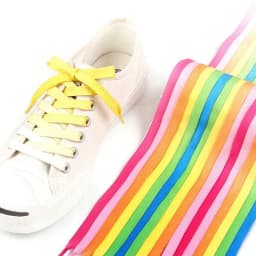 1 Pair Flat Rainbow Shoelaces Candy Shoelace Rainbow Shoe Laces Fit Colorful Kids Adult Canvas Sneakers Laces Shoe Accessoires