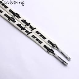 Double-sided Screen Printing Waffle District Crew Laces Beige Black Authentic Sports Shoelace Clothing Accessories