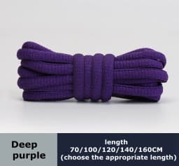 Men's and Women's Sports Shoelaces Color Semicircular Shoelace Suitable for All Shoes Round Laces AF1 Wear-resistant Non-slip