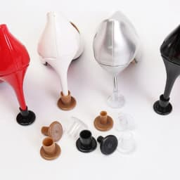 2Pcs Non-slip Wearable Heel Cover Round Woman High Heels Protective Cover TPU/PVC Material Soft Damping Heel Protector