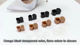2Pcs Non-slip Wearable Heel Cover Round Woman High Heels Protective Cover TPU/PVC Material Soft Damping Heel Protector