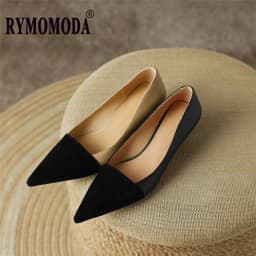 Pumps Shoes Women Mid Heel 2026 Fashion Sexy Spring Sheepskin Pointed Toe Thin Heel Office Party Black Handmade Shoe Big Size 42