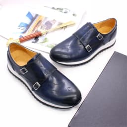 Classic Men's Leather Shoes Double-breasted Round Toe Comfortable Handmade Shoes Fashion Leather Shoes Wedding Men Casual Shoes
