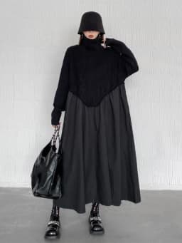 Amax luluE 2024 Winter Women Fashion Loose Knitted Turtleneck Casual Dresses Ladies Luxury Elegant Vintage Cotton Black Vestidos