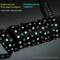 Flat Reflective Luminous Shoe Laces Glow In The Dark Fluorescence Shoelaces for Sneakers Five Star High-bright Shoelace 1 Pair