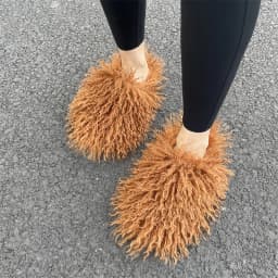 Women Summer Luxury Fluffy Faux Fur Slides Amazing Fur Sandals
