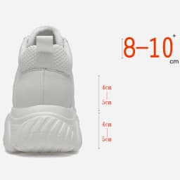 Fashion Sneakers Man Elevator Shoes Height Increase Insole 8cm White Black Taller Shoes Men Breathable Leisure Sports Plus Size