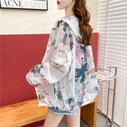 Women's Trench Coat Jacket Hooded Sun Protection Clothing Summer Loose Large Size Anti-UV Breathable Thin Outdoor Sportswear New
