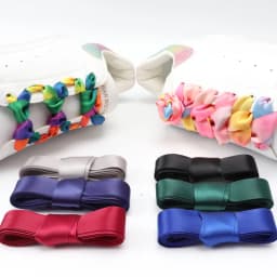 Flat Silk Ribbon Colorful Shoelaces Candy Gradient Satin Shoe Laces Boots Women Sneakers Shoelace Rainbow Shoe Lace Shoestring