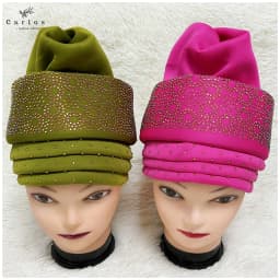 1 Dozen High Quality Newest Elegant Turban Hats Women Cap Beaded For India Scarfs Head Wrap Headband Girl Hair Accessories Lady
