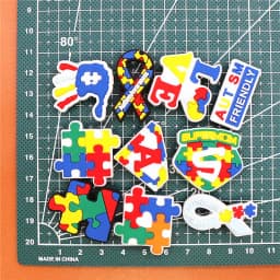 Funny Puzzle Style Shoe Charms Novelty Autism Friendly Garden Shoes Accessories Decoration fit Buckle Kids Gifts