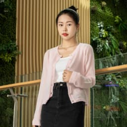 Pink Clothing Cropped Knitted Ladies Sweaters Cardigan Female Women's Coat Spring 2025 Tricot Outerwear Crochet Top Jersey Black
