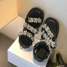 2026 Crystal Summer Sandals For Women Open Toe Fashion Women Shoes Special Design 3.5 CM TPR Bottom
