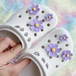 Best Selling Hole Shoes Charms Ready To Put on White Daisy Sunflower Combination Suit Shoe Buckle Girlish Shoes Accessories New