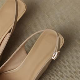 Black Sandals Women 2026 Summer Genuine Leather Slingback Elegant Mid Heel Pointed Comfortable Light Female Shoes Big Size 42