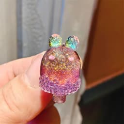 Shoelace Decorative Clip Children's Bling Glitter Princess Ice Cream Rainbow Shoe Buckle Removable Shoe Charms Decorations 1pcs