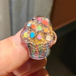 Shoelace Decorative Clip Children's Bling Glitter Princess Ice Cream Rainbow Shoe Buckle Removable Shoe Charms Decorations 1pcs